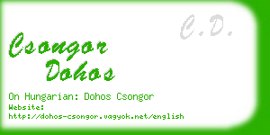 csongor dohos business card